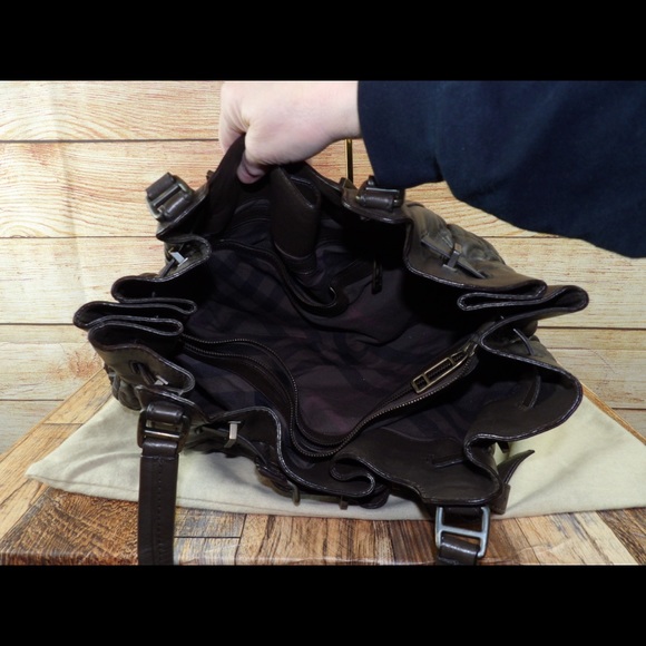 Burberry DARK GREEN quilted leather satchel - Picture 7 of 8